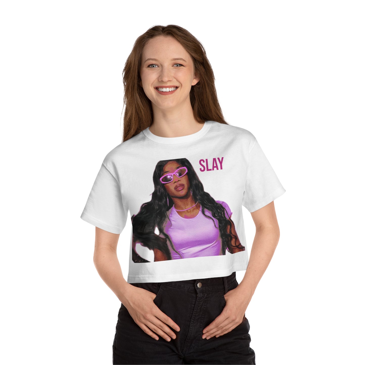 SLAY Champion Cropped T-Shirt