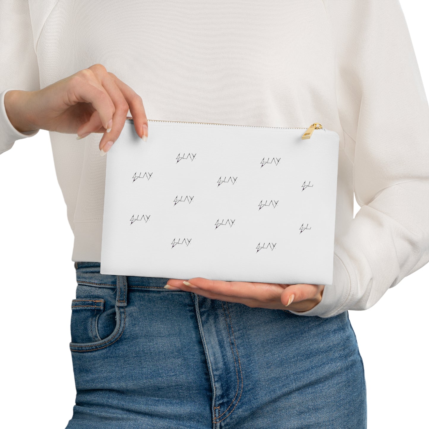 WHITE SLAY Cosmetic Bag