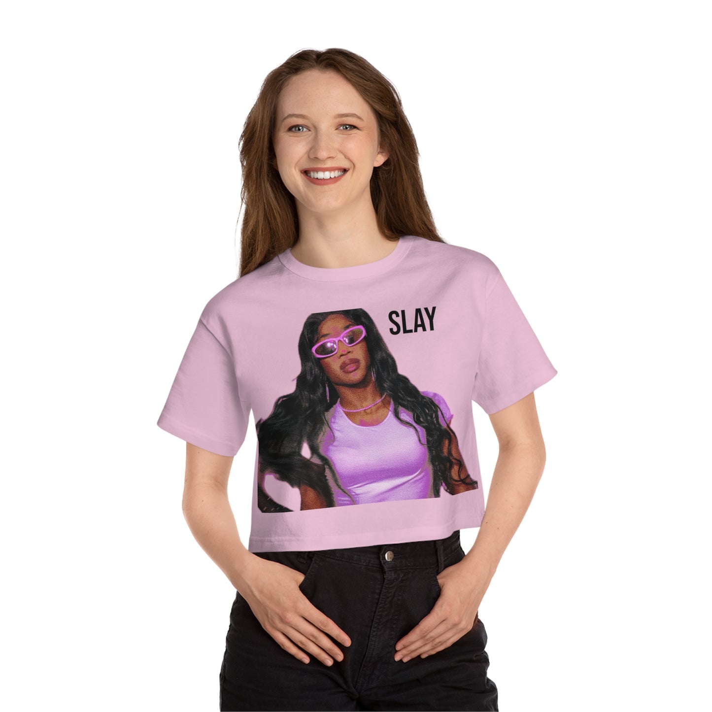 SLAY Champion Cropped T-Shirt